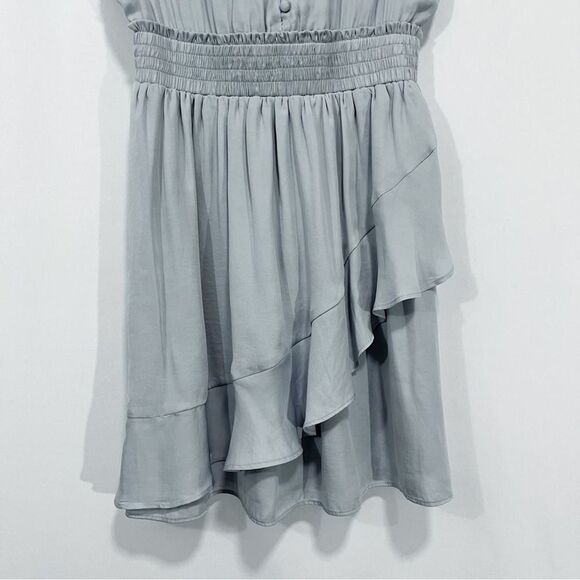 Anthropologie Dolan Adelaide Mini Dress Blue Grey S - Picture 4 of 9